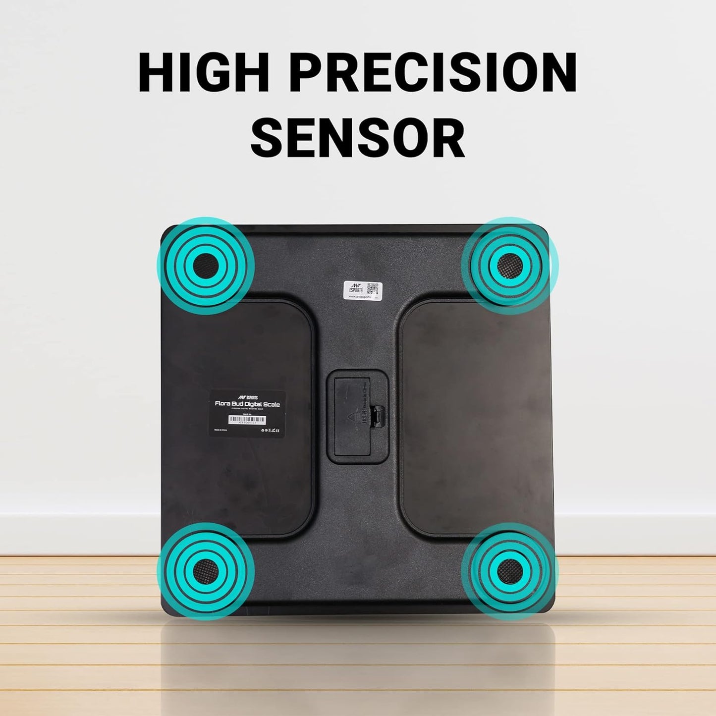 Ant Esports Flora Bud Digital Weighing Scale, Highly Accurate Digital Bathroom Body Scale, Precisely Measures Weight up to 180Kg