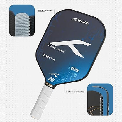 Hundred Spirit X Wide Pickleball Racket | USA Pickleball Certified | Lightweight, explosive power and speed | 13 mm Performance Core | Premium grip for controlled play