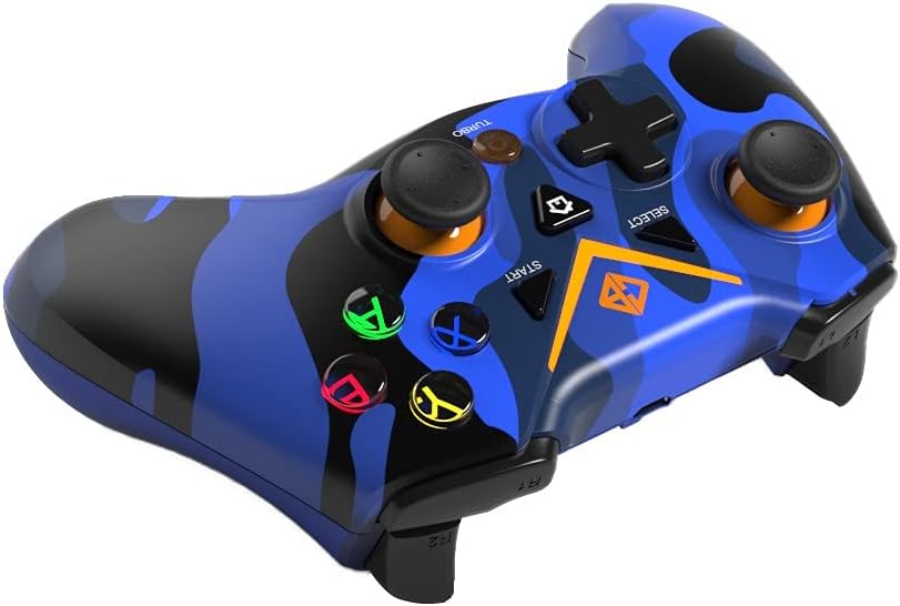 Cosmic Byte C3070W Nebula 2.4G Wireless Gamepad for PC supports Windows XP/7/8/10/11, Rubberized Texture (Camo Blue)