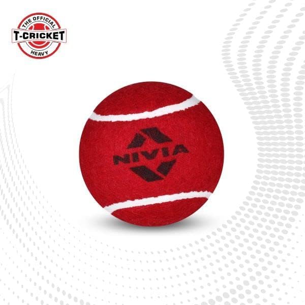 Nivia Heavy Tennis Ball Cricket Ball (Pack of 12)