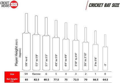 SS Gutsy Kashmir Willow Cricket Bat – Size 5 | Ideal for Intermediate Players