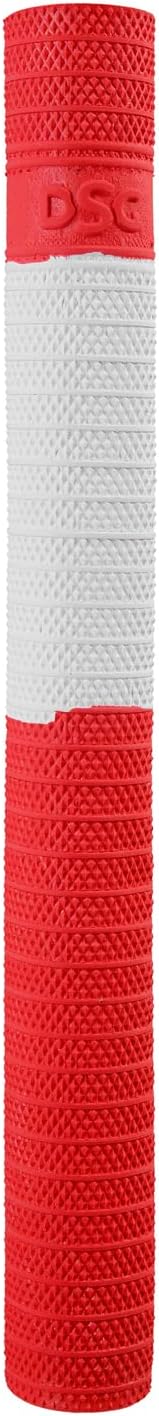 DSC Spyder Cricket Bat Grip Pack of 1 (Color-White/Red) | Comfortable & Secure Fit | Shock Absorption | Soft Feel Grip