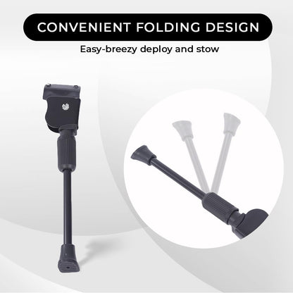 Endless EL1054 Cycle Stand can Adjustable Between 24-29 Inch | Black | Material : Aluminium Alloy Bike Side Kickstand with Double Nut | For All types Cycles or Bikes