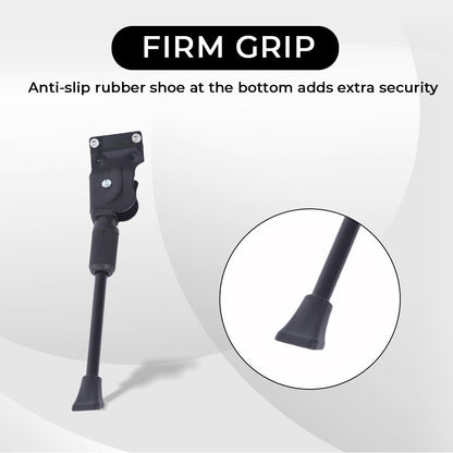 Endless EL1054 Cycle Stand can Adjustable Between 24-29 Inch | Black | Material : Aluminium Alloy Bike Side Kickstand with Double Nut | For All types Cycles or Bikes