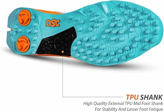 DSC Jaffa 22 Cricket Sport Shoes | for Men & Boys | Breathable Mesh | Non-Slip Sole | Improved Stability | Embossed Design | Durable & Lightweight