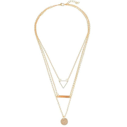 YouBella Stylish Trendy Multi Layer Jewellery Gold Plated Multi Strand Necklace for Women (YBNK_5785, Golden)