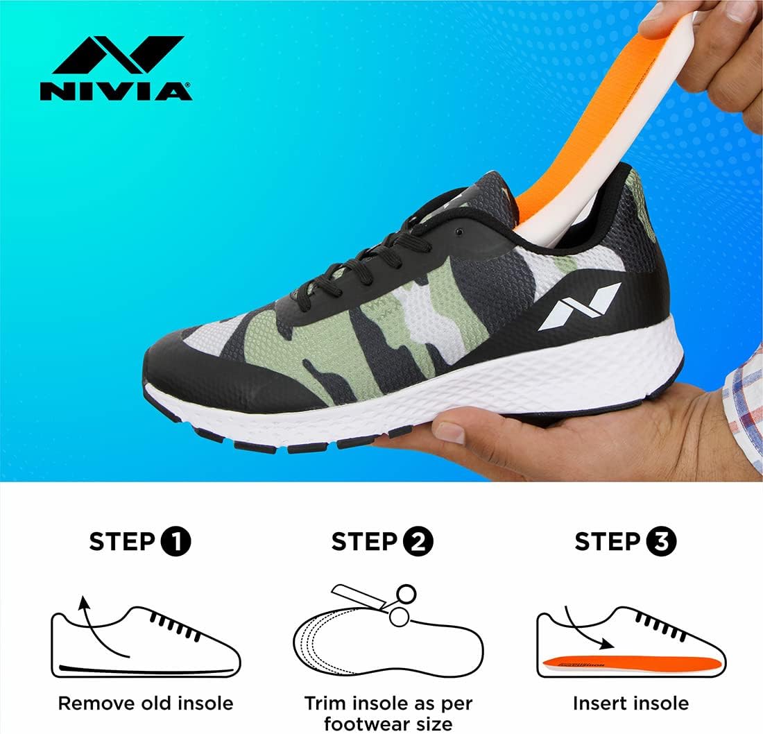 ‎Nivia Foot Cushion Durable and Superior shoes insole, Orange