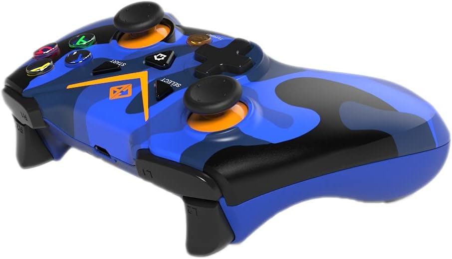 Cosmic Byte C3070W Nebula 2.4G Wireless Gamepad for PC supports Windows XP/7/8/10/11, Rubberized Texture (Camo Blue)