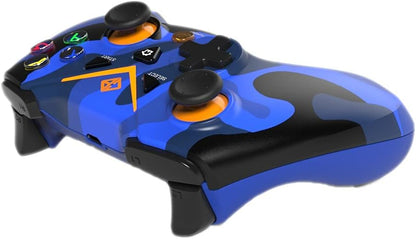 Cosmic Byte C3070W Nebula 2.4G Wireless Gamepad for PC supports Windows XP/7/8/10/11, Rubberized Texture (Camo Blue)
