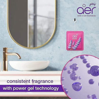 Godrej Aer Power Pocket Bathroom Fragrance Rose Fresh Blossom 10G