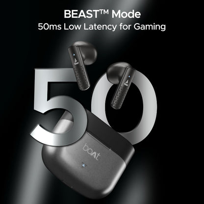 boAt Airdopes 91 Prime, 45HRS Battery, 13 mm Drivers, Metallic Finish, Low Latency,ENx Tech, Fast Charge, v5.3 Bluetooth Earbuds, TWS Ear Buds Wireless Earphones with mic (Sonic Silver)