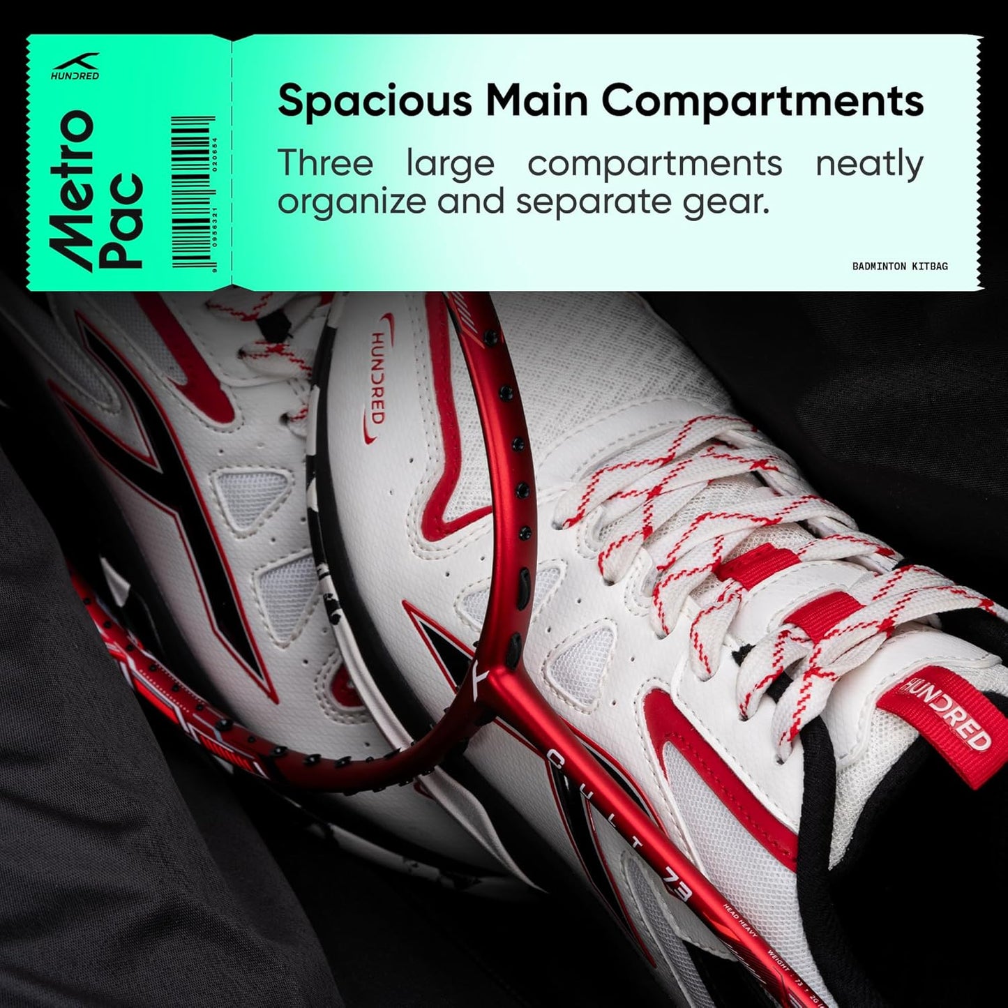 HUNDRED Metro Pack Badminton Kit-Bag (Size L)