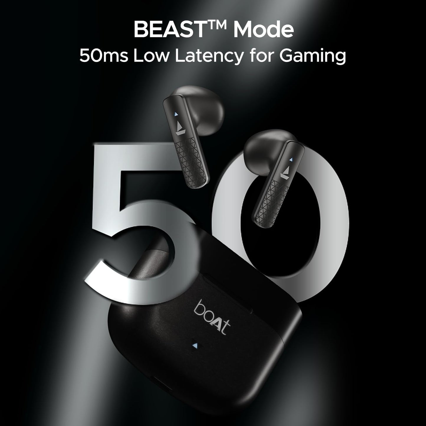 boAt Airdopes 91 Prime, 45HRS Battery, 13 mm Drivers, Metallic Finish, Low Latency,ENx Tech, Fast Charge, v5.3 Bluetooth TWS in Ear Earbuds Wireless Earphones with mic (Midnight Black)