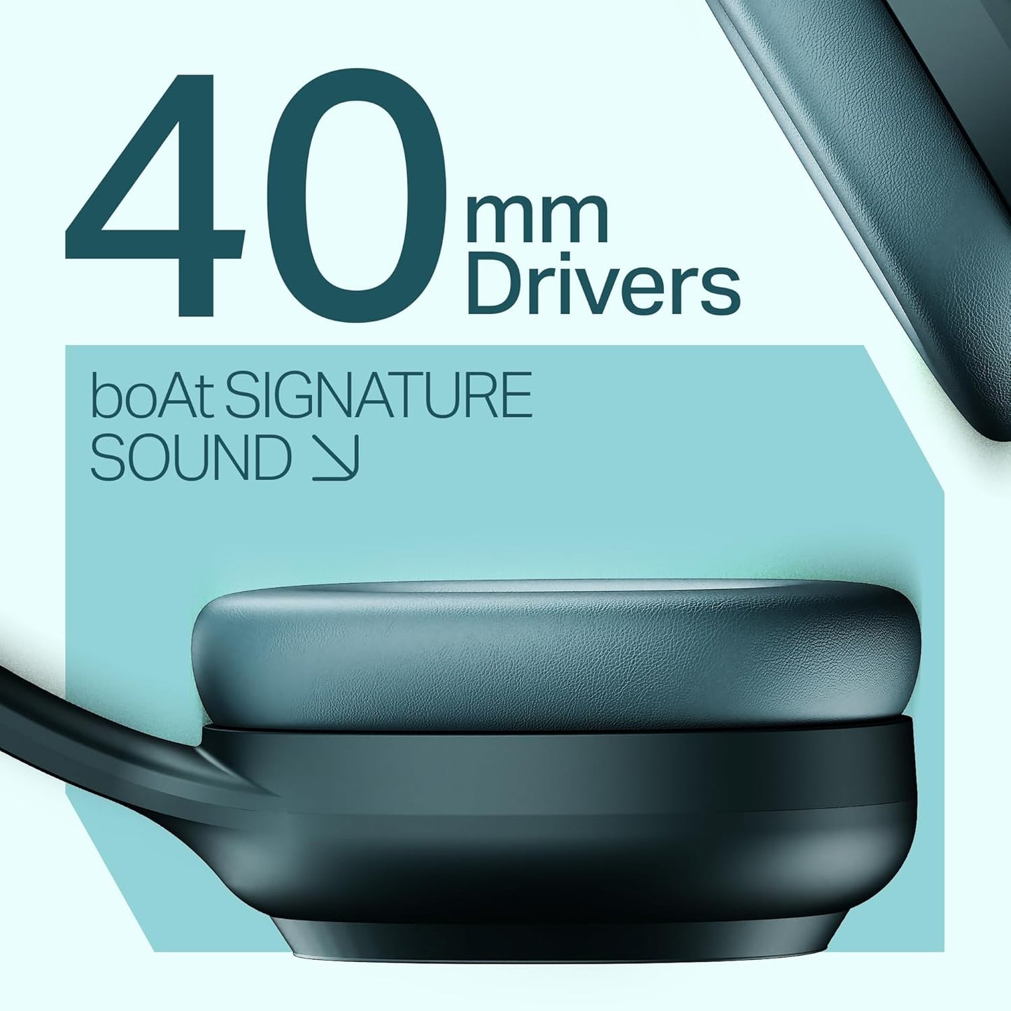 boAt Rockerz 421 Wireless Bluetooth Headphones (2025 Launch) | 40H Battery, 40mm Drivers, 40ms Low Latency Gaming Mode, ENx Mic Technology, Bluetooth v5.4, Integrated Controls(Bold Blue)
