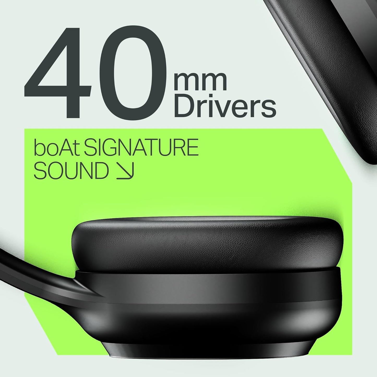 boAt Rockerz 421 Wireless Bluetooth Headphones (2025 Launch) | 40H Battery, 40mm Drivers, 40ms Low Latency, ENx Tech Mic, BT v5.4, On-Ear Controls (Black Sabre)