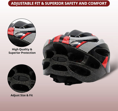 Endless EL1051 Cycle and Skates Helmet with Adjustable Strap | With Inside Cushioning Padding for Comfort | For Adults, Women and Men