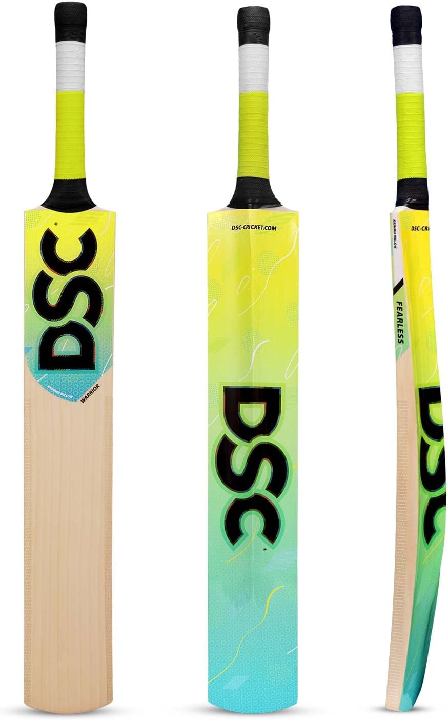 DSC Wildfire Warrior Cricket Bat For Mens and Boys | Material: Kashmir Willow | Lightweight | Free Cover | Ready to play | For Intermediate Player | Ideal For Leather Ball