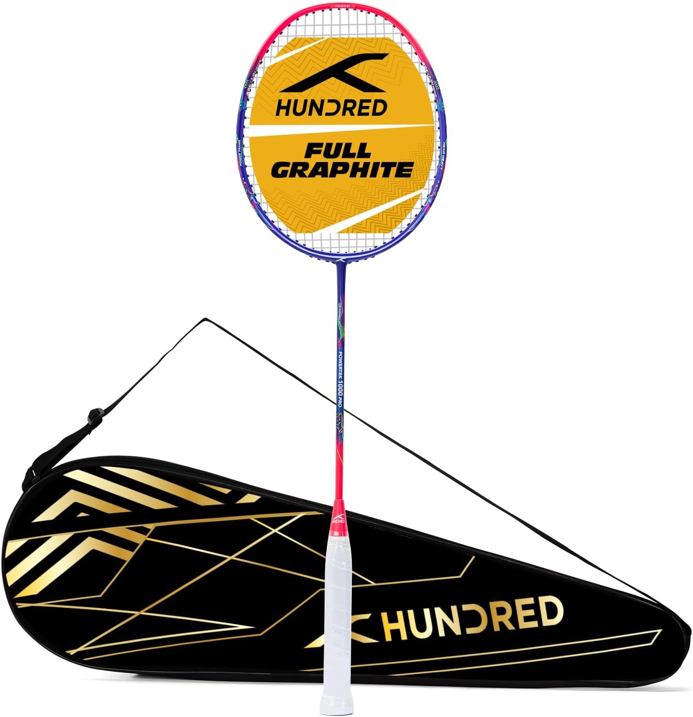 Hundred POWERTEK 1000 PRO-Strung Badminton racquet
