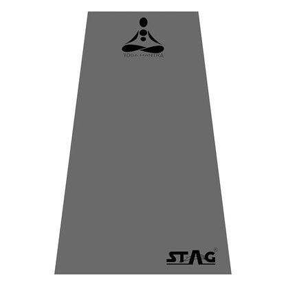 Stag Yoga Mantra Plain Mat With Bag | Home and Gym Use for Men and Women | With Cover | For Yoga, Pilates, Exercises