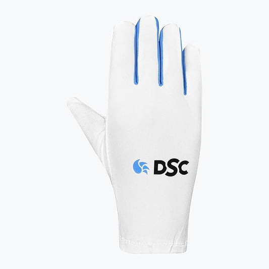 DSC Glider Cricket Batting Inner Glove (Colour: White, Size: Boys) | Closure Type: Elasticated Wristband | For Both-Hand batsman | Cricket Inner Glove