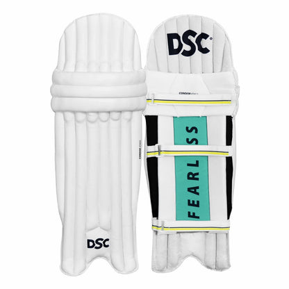 DSC Leather Condor Atmos Cricket Batting Legguard Mens Right, White