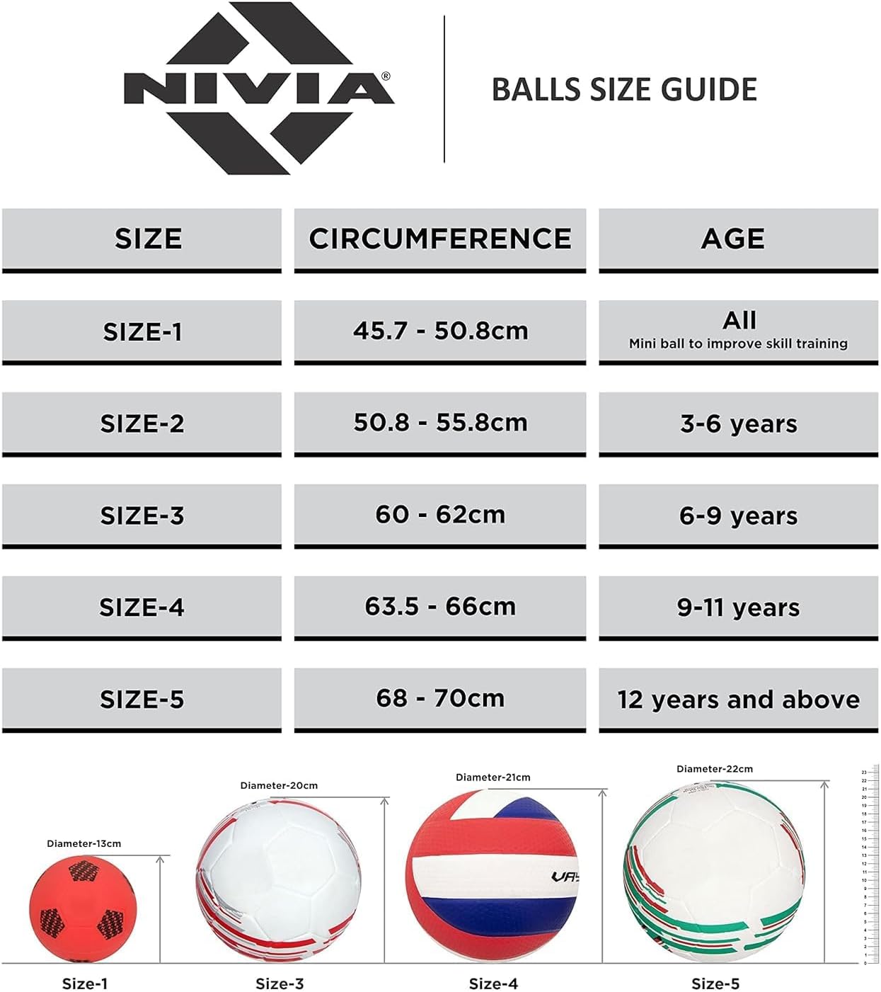 Nivia Ashtang Football, Size 5 (White/Black/Brown) | 8521