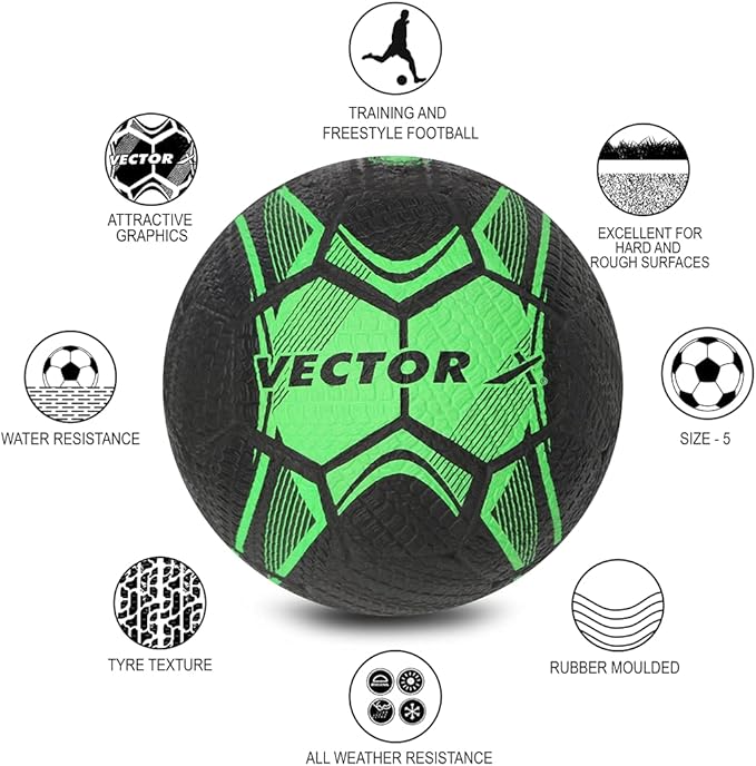 Vector X Street Soccer Rubber Moulded Football