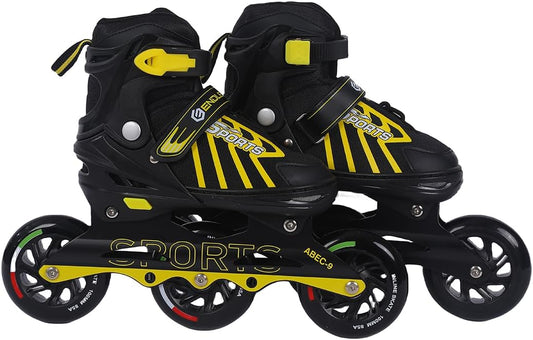 Endless EL1031 Inline Adjustable Skates | Aluminium Chassis and 100 mm PU Three Wheels | With ABEC 9 Bearings