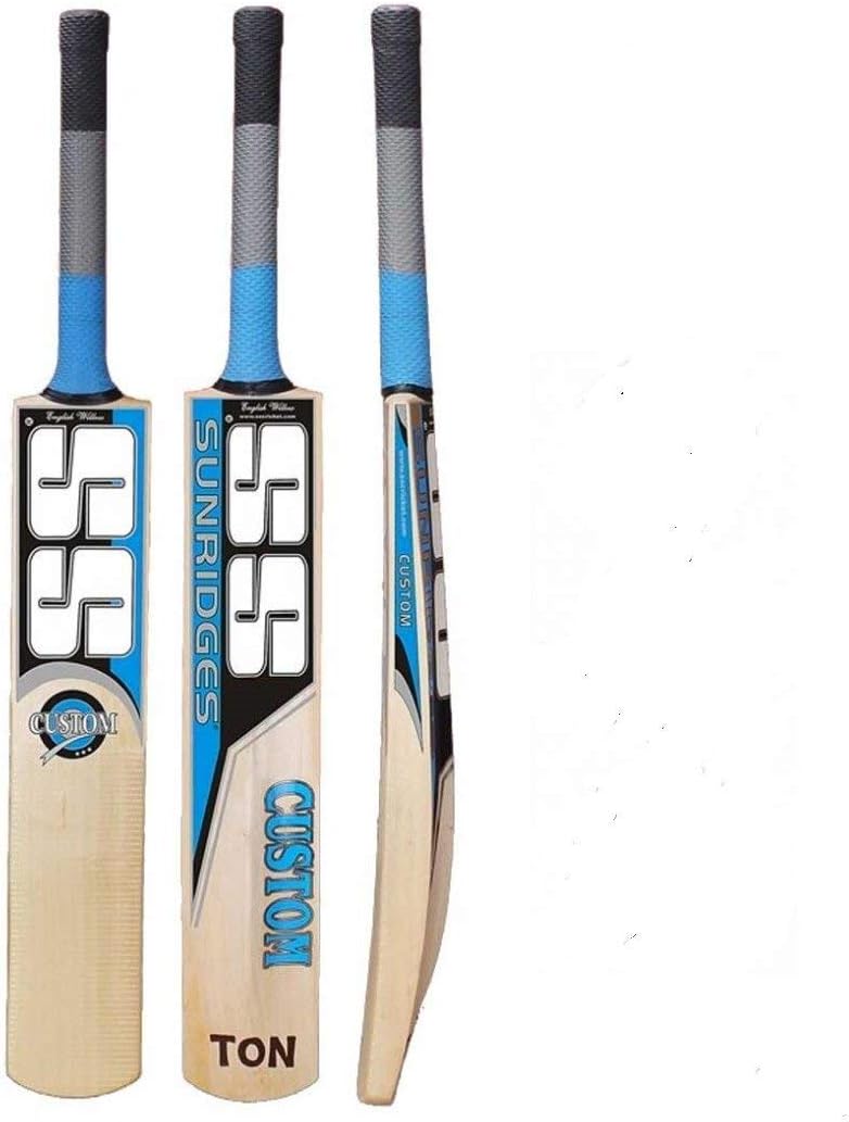 SS Custom Cricket Bat For Mens and Boys (Beige, Size -5) | Material: English Willow | Lightweight | Free Cover | Ready to play | Ideal For Leather Ball