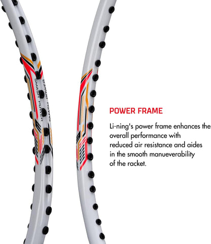 Li-Ning XP-90-IV Aluminium Badminton Racquet (White/Silver)