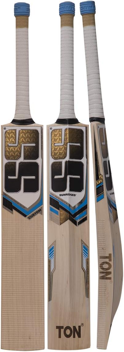 SS Custom Cricket Bat For Mens and Boys (Beige, Size -5) | Material: English Willow | Lightweight | Free Cover | Ready to play | Ideal For Leather Ball