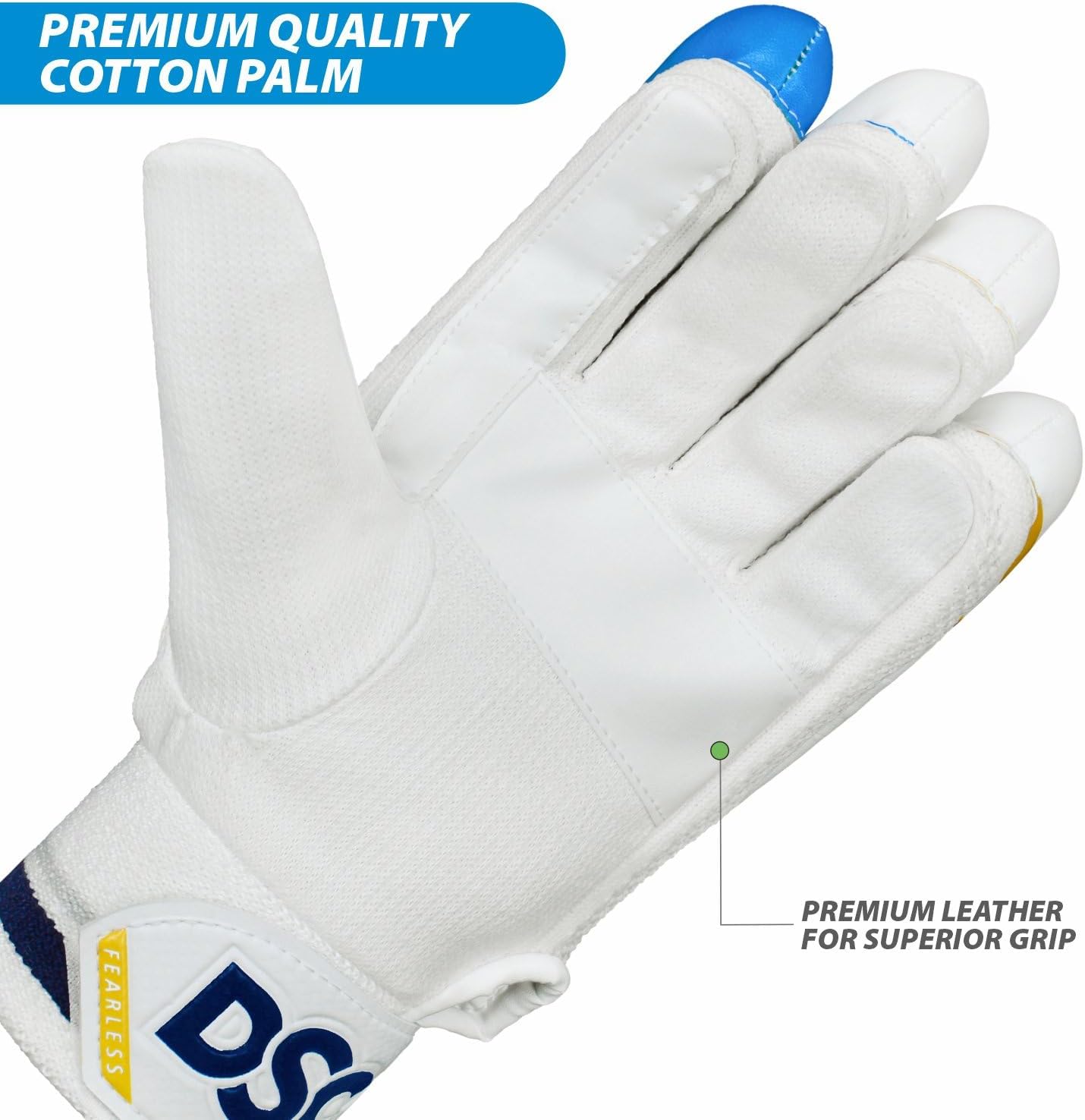 DSC Condor Ruffle Leather Cricket Batting Gloves