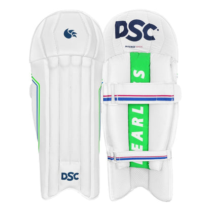 DSC Shoc PU Wicket Keeping Leg Guard Boys - White