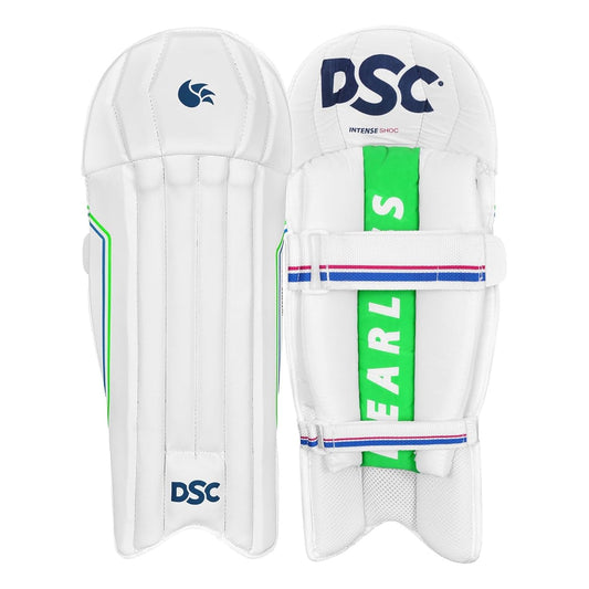 DSC Shoc PU Wicket Keeping Leg Guard Boys - White