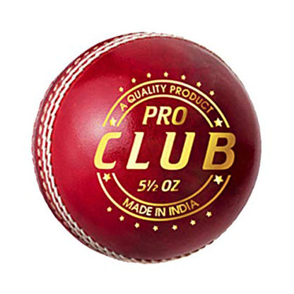 DSC 1501235 Pro Club Cricket Leather Ball (Red)