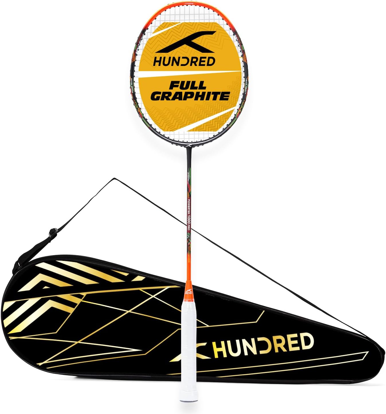 Hundred POWERTEK 1000 PRO-Strung Badminton racquet