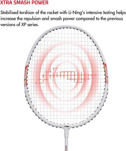 Li-Ning XP-90-IV Aluminium Badminton Racquet (White/Silver)