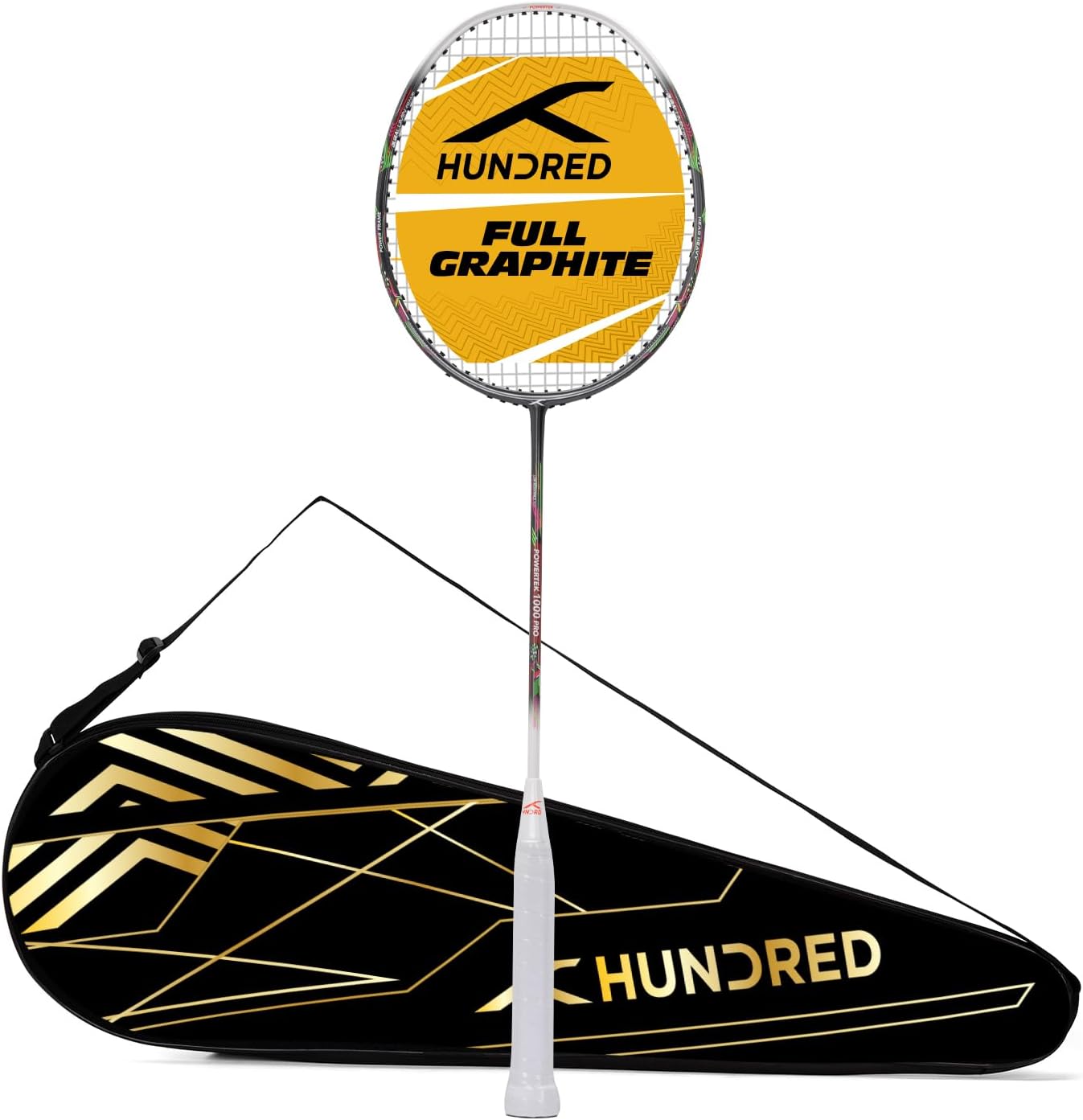 Hundred POWERTEK 1000 PRO-Strung Badminton racquet