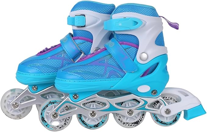 Endless EL1027 Inline Adjustable Skates Medium for 6 to 12 Years | Aluminium Chassis and 70 mm PU Wheels | All Wheels Flash, ABEC 7 Bearings