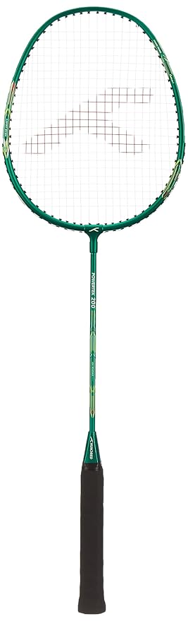 HUNDRED Powertek 200 PRO Badminton Racquet with Head Cover  | Strung | Material:Aluminium|For Intermediate Players|Weight:95 grams|Maximum String Tension- 18-20lbs