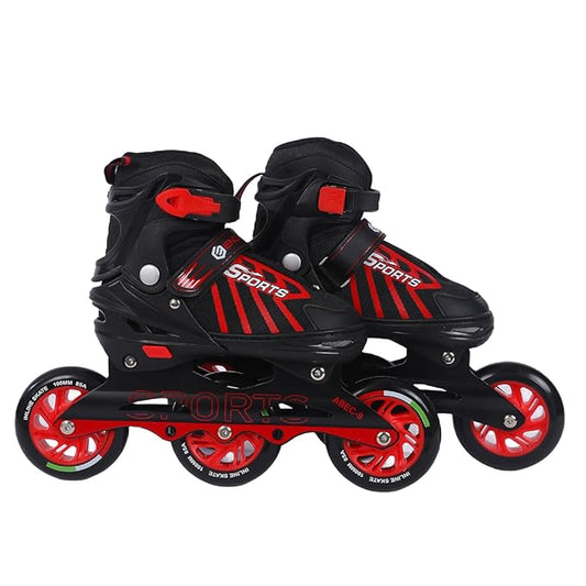 Speed inline skates with carbon fiber frame and high-speed bearings