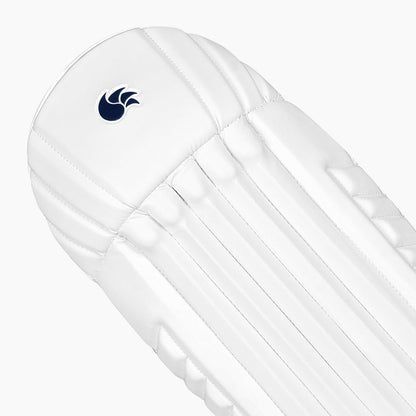 DSC Pearla X3 Cricket Wicket Keeping Legguard | Color: White | Size:Youth | Material: PU and Mesh | Wrap Around Side Wing Protection | Ultra Durable PVC Facing | Breathable Mesh Bolsters