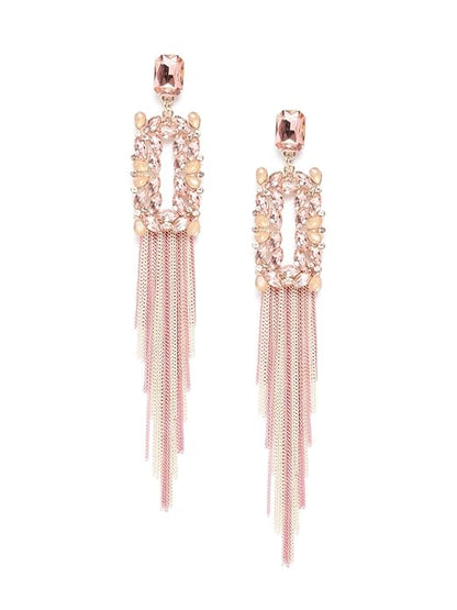 YouBella Jewellery Earings for women Crystal Tassel Handmade Earrings for Girls and Women, One Size, Crystal, No GemstoneYBEAR_32805