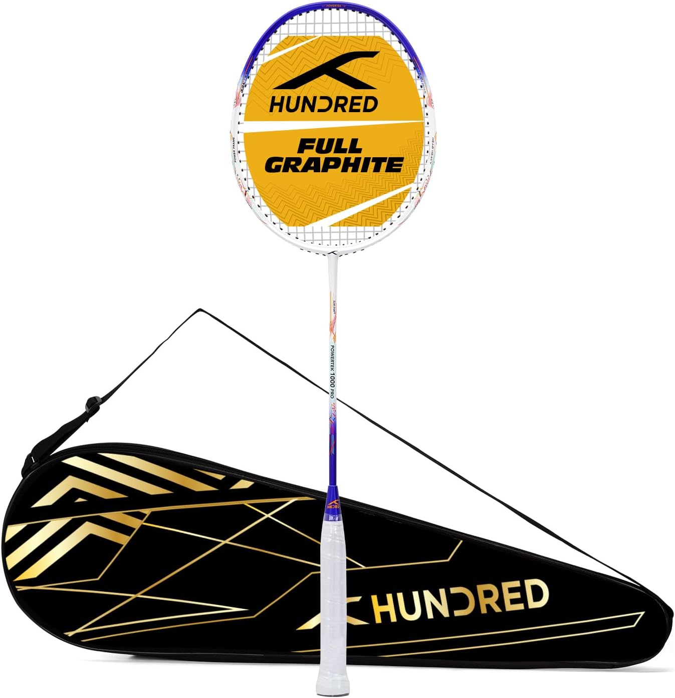 Hundred POWERTEK 1000 PRO-Strung Badminton racquet