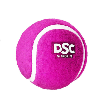 DSC Nitro Lite Cricket Tennis Ball Soft Tennis Ball for Turf Cricket Tournament (Pink), 6 Balls