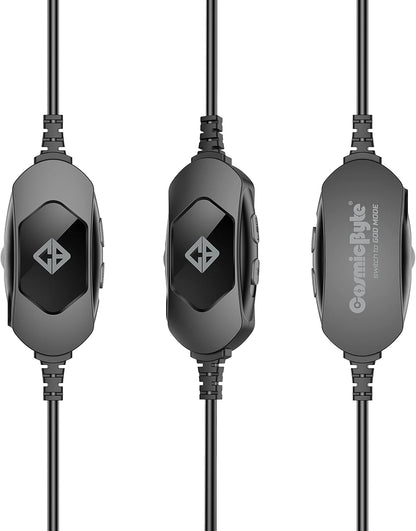 Cosmic Byte Oberon 7.1 RGB Gaming Wired On Ear Headphones with Mic with Dual Input- USB and 3.5mm Jack, Detachable, 90° Rotatable Earcups (Black)
