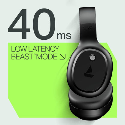 boAt Rockerz 421 Wireless Bluetooth Headphones (2025 Launch) | 40H Battery, 40mm Drivers, 40ms Low Latency, ENx Tech Mic, BT v5.4, On-Ear Controls (Black Sabre)