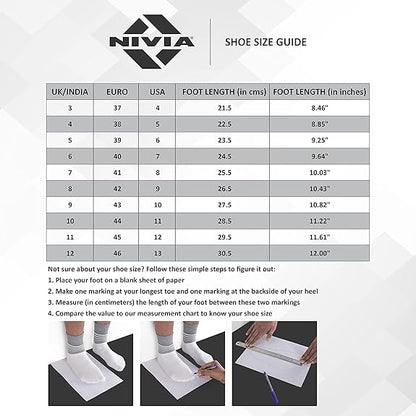 Nivia Ashtang Football Shoes (Black/Gold, 9 UK/ 10 US / 43 EU) | Synthetic Leather | PVC sole | Lace-Fastening | Padded Footbed