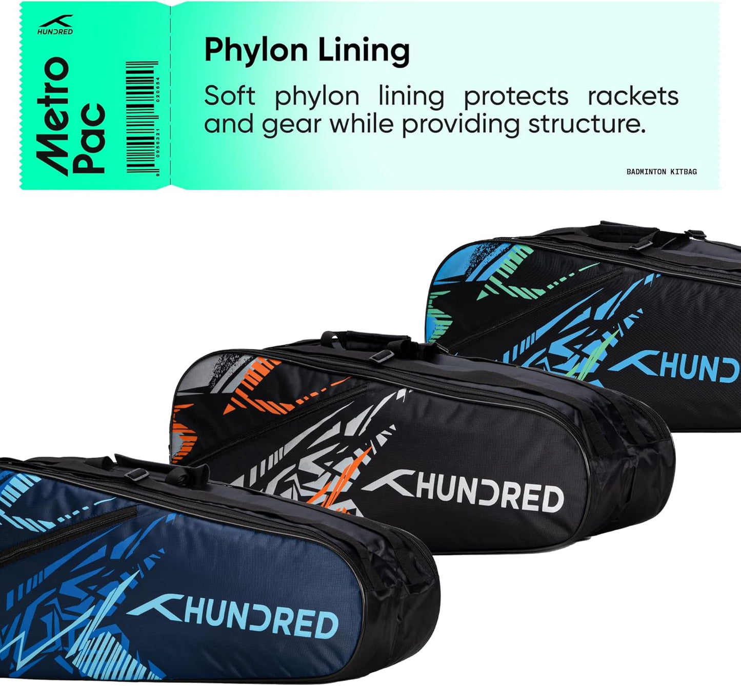 HUNDRED Metro Pack Badminton Kit-Bag (Size L)