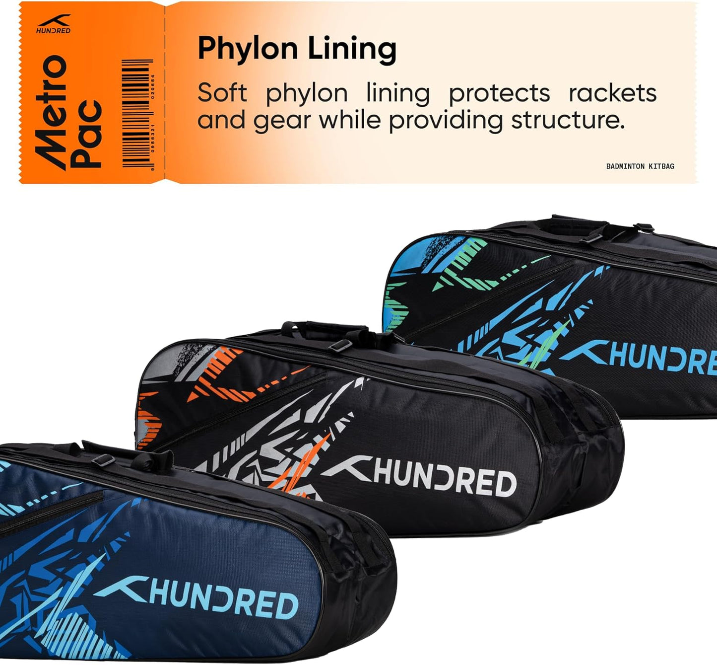 HUNDRED Metro Pack Badminton Kit-Bag (Size L)